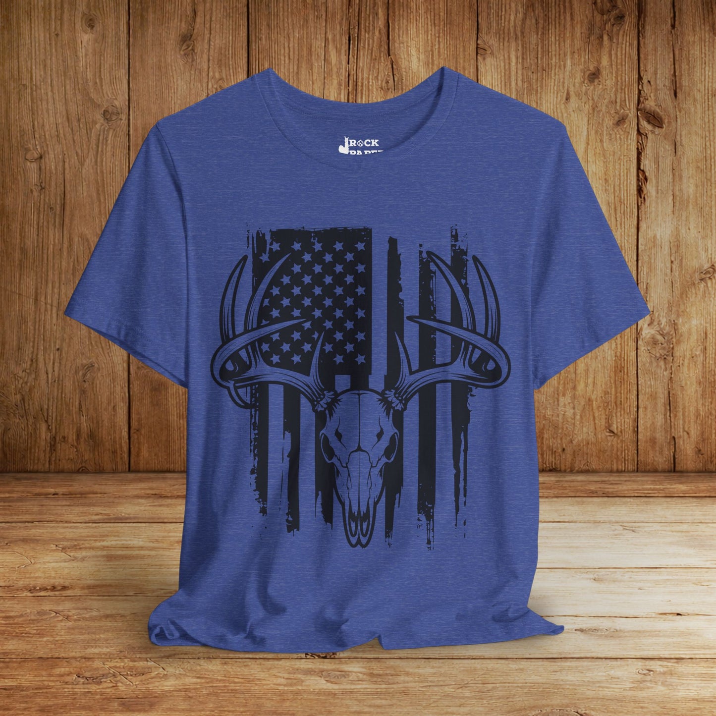 American Flag Deer Skull