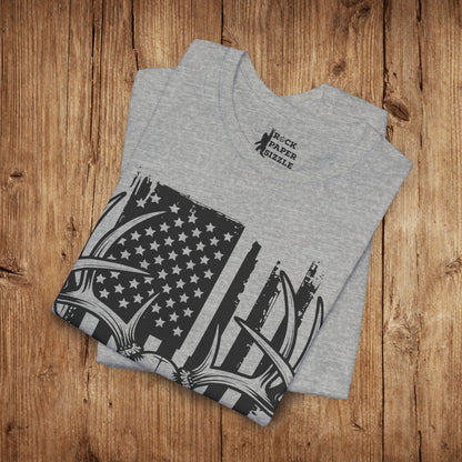 American Flag Deer Skull