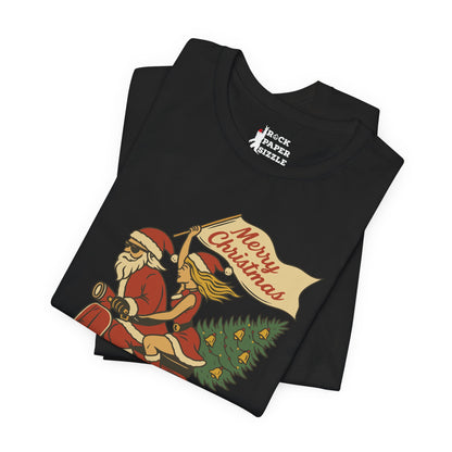 Vintage Santa Scooter Shirt