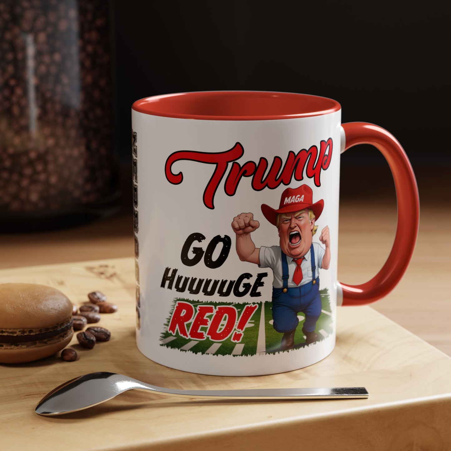 NE Go Huuuge Red Mug, 11oz