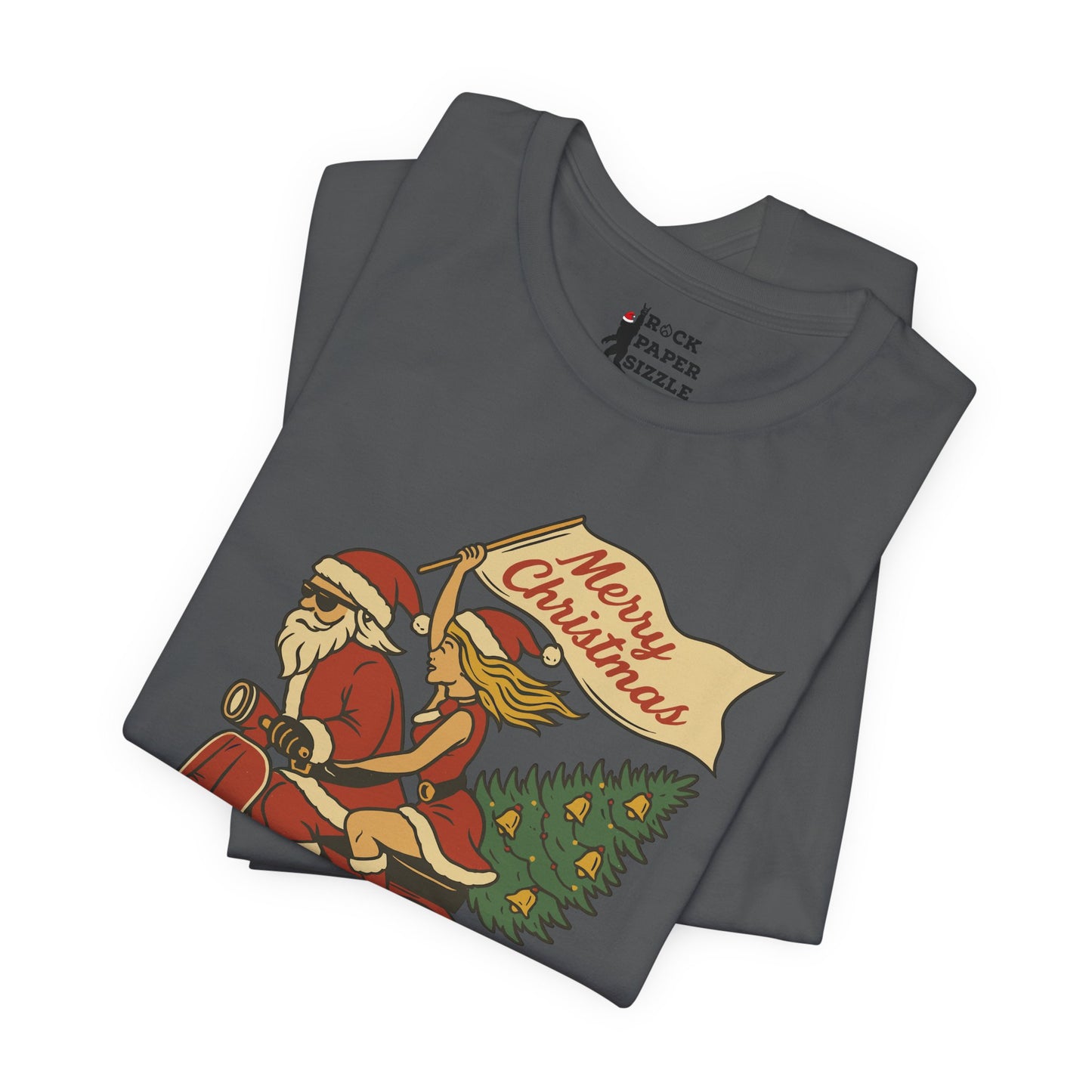 Vintage Santa Scooter Shirt