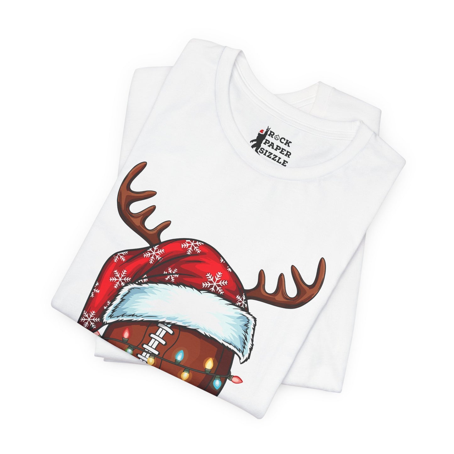 Xmas Football Reindeer T-Shirt