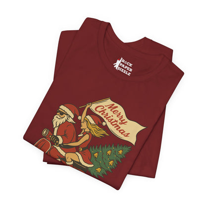 Vintage Santa Scooter Shirt