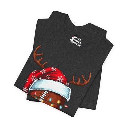 Xmas Football Reindeer T-Shirt