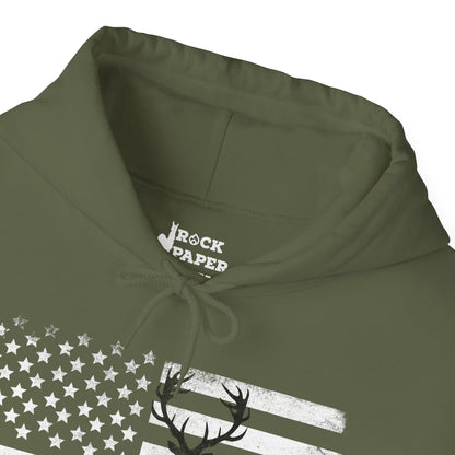Big Buck American Flag Hoodie