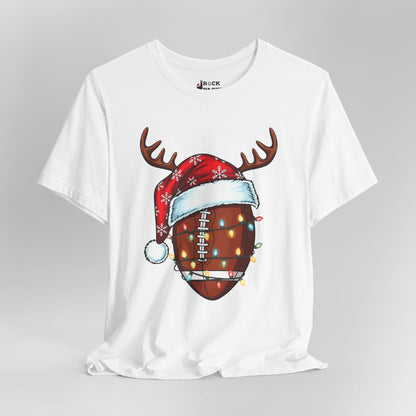 Xmas Football Reindeer T-Shirt