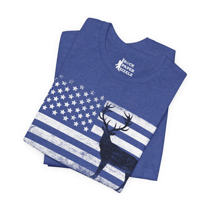 Big Buck American Flag T-Shirt