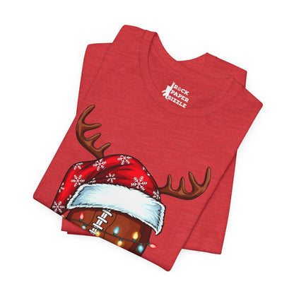 Xmas Football Reindeer T-Shirt