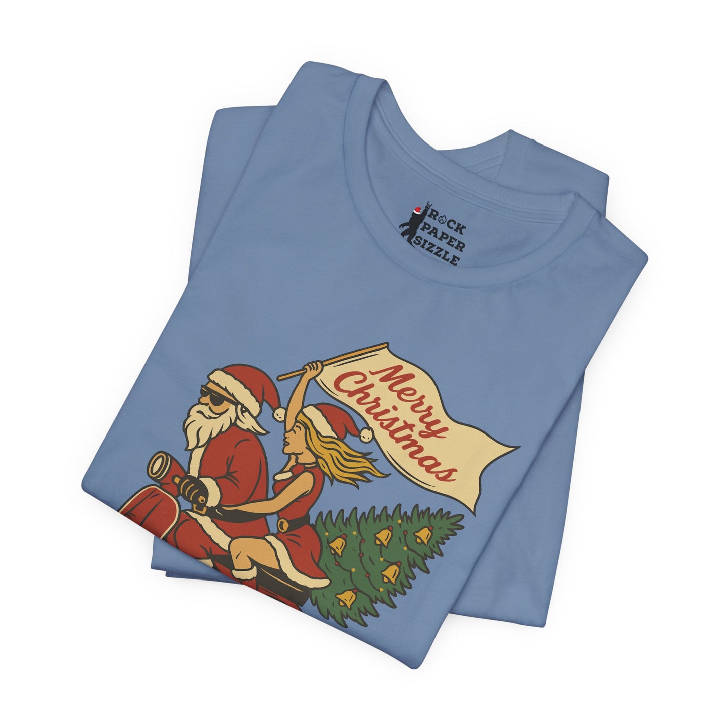 Vintage Santa Scooter Shirt