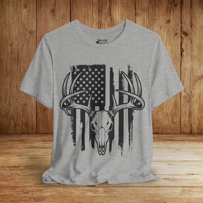 American Flag Deer Skull