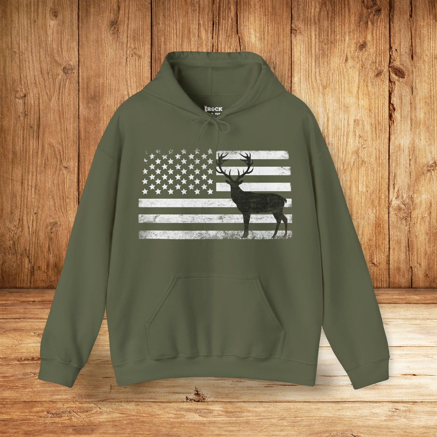 Big Buck American Flag Hoodie