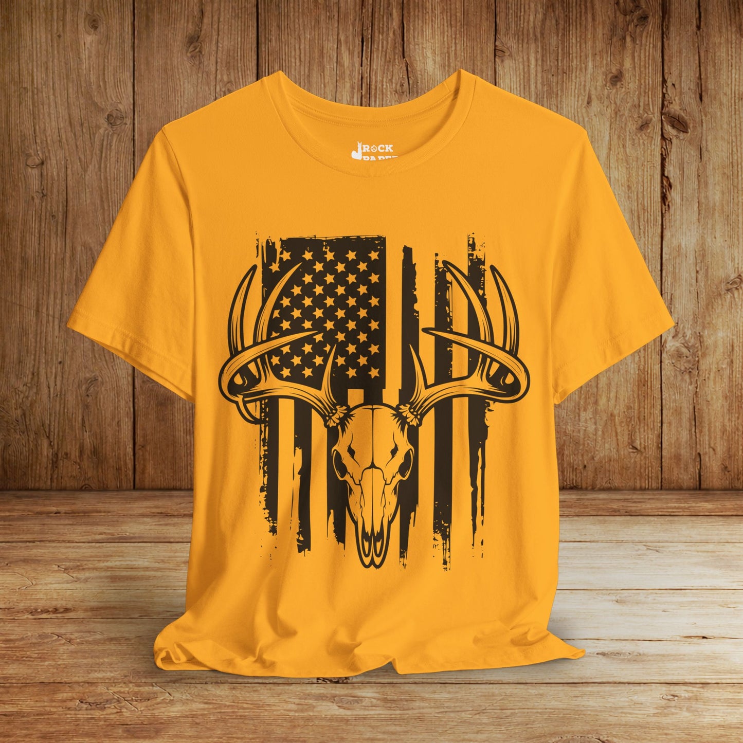 American Flag Deer Skull