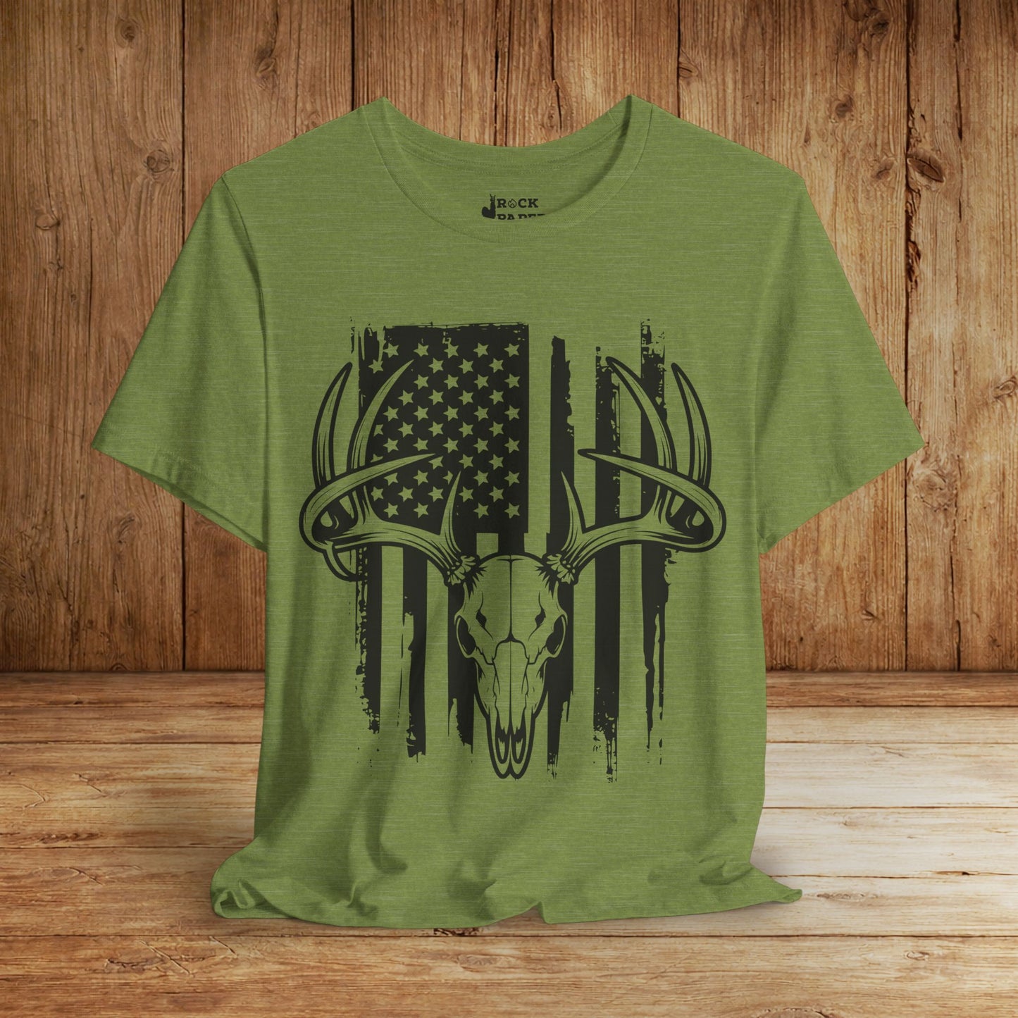 American Flag Deer Skull