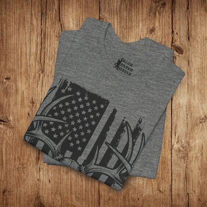 American Flag Deer Skull