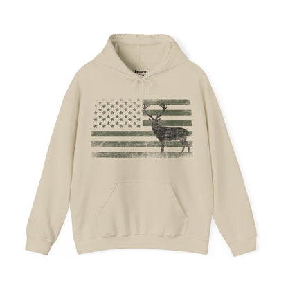 Big Buck American Flag Hoodie
