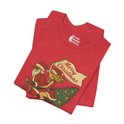 Vintage Santa Scooter Shirt