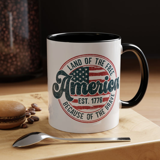 Vintage America Mug, 11oz