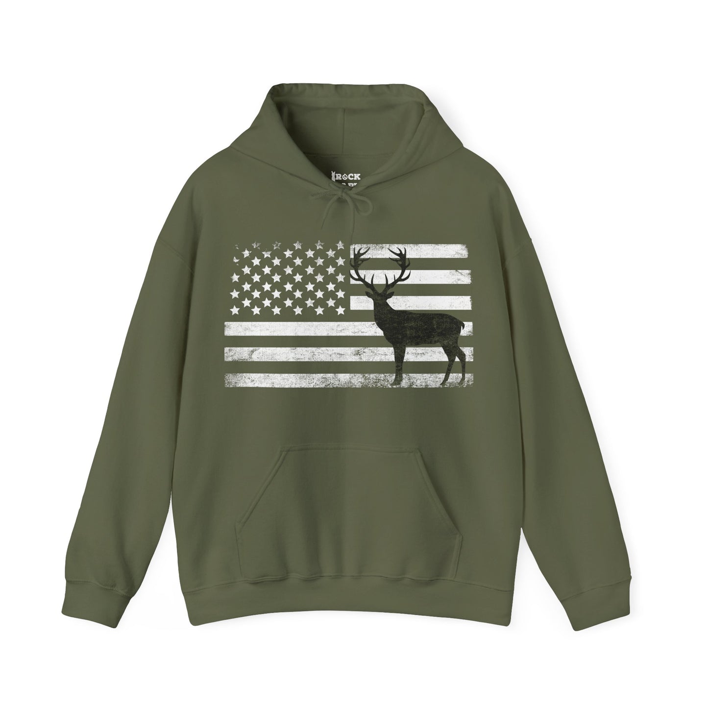 Big Buck American Flag Hoodie