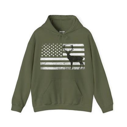 Big Buck American Flag Hoodie