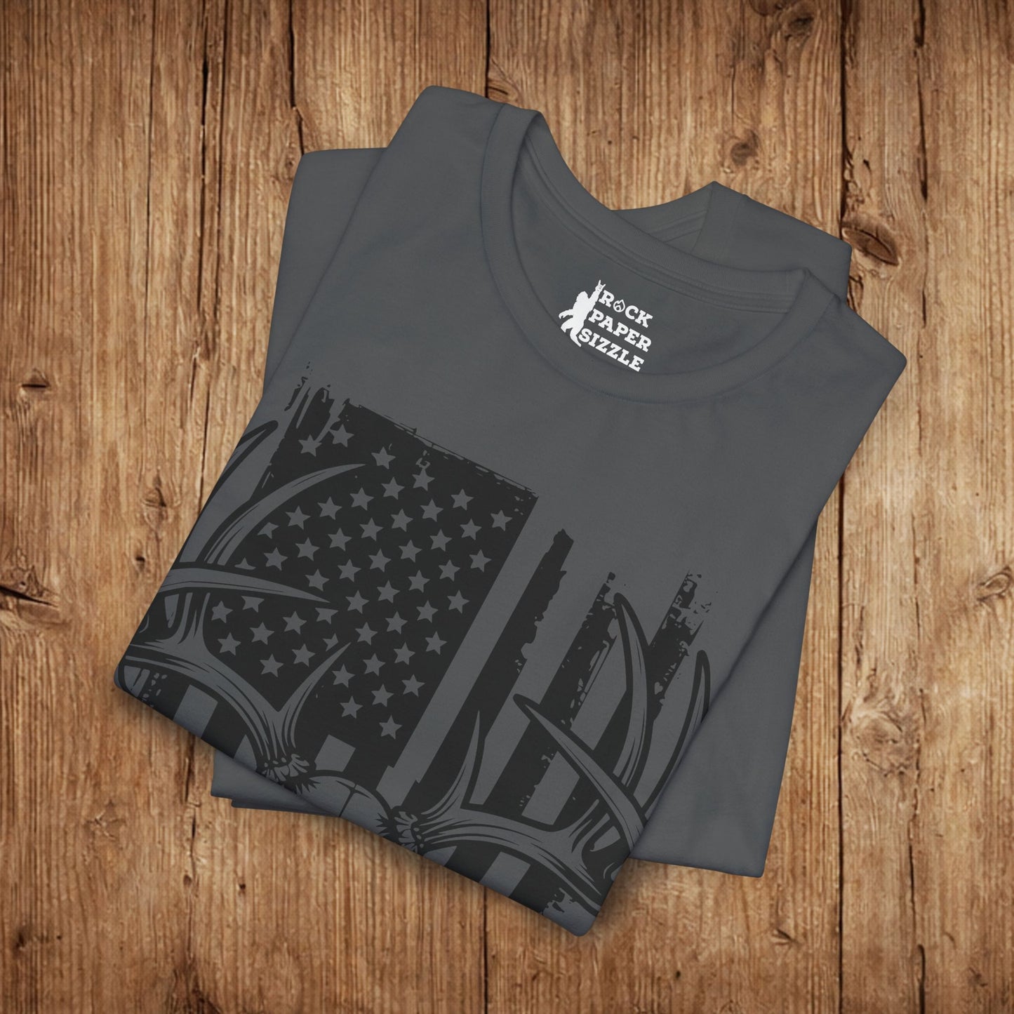 American Flag Deer Skull