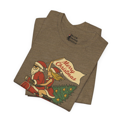 Vintage Santa Scooter Shirt
