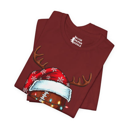 Xmas Football Reindeer T-Shirt