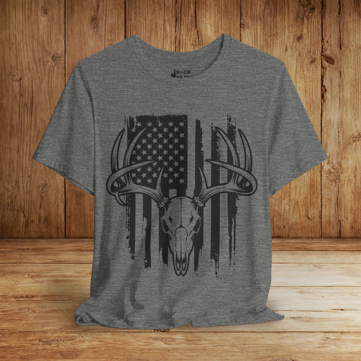 American Flag Deer Skull