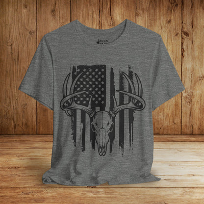American Flag Deer Skull