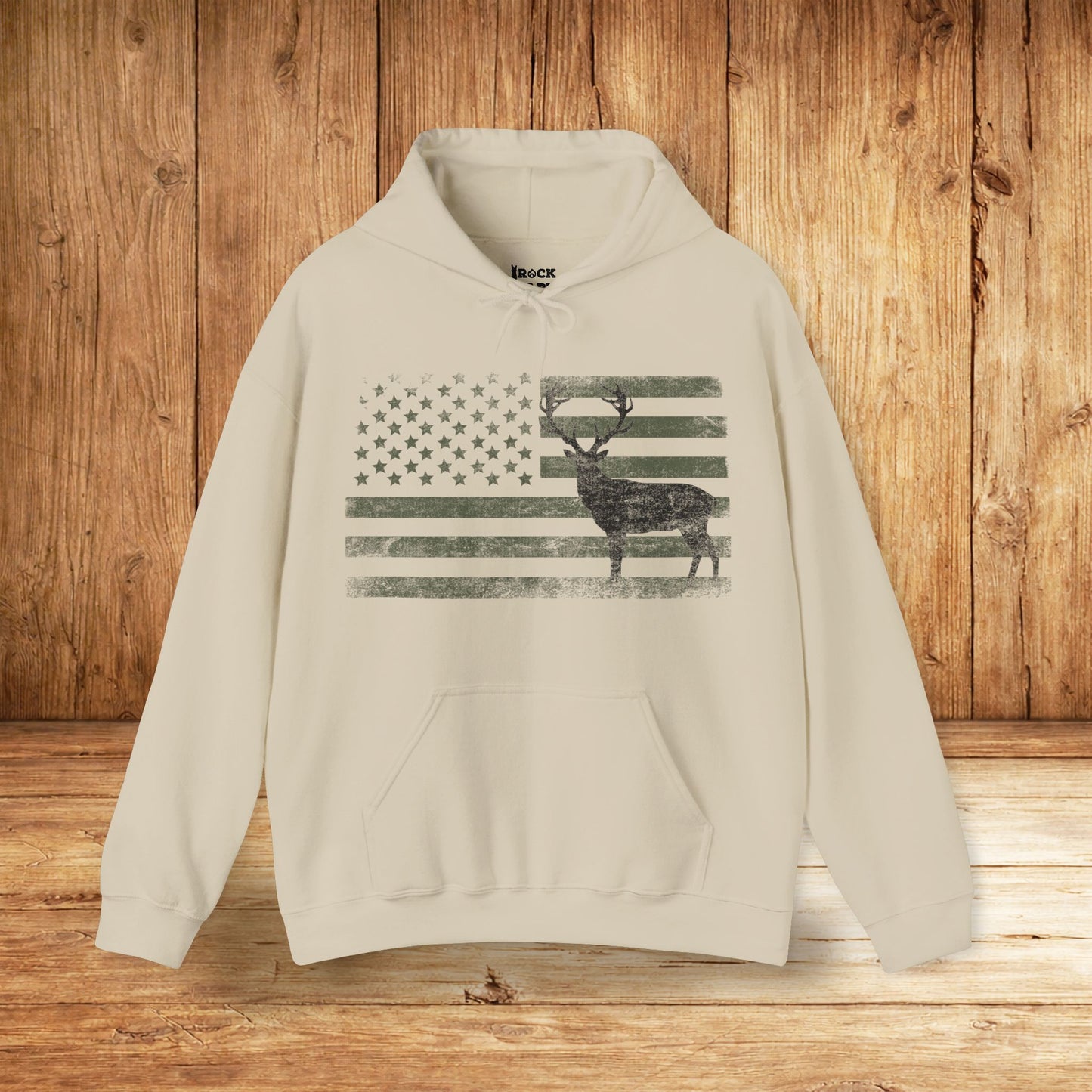 Big Buck American Flag Hoodie