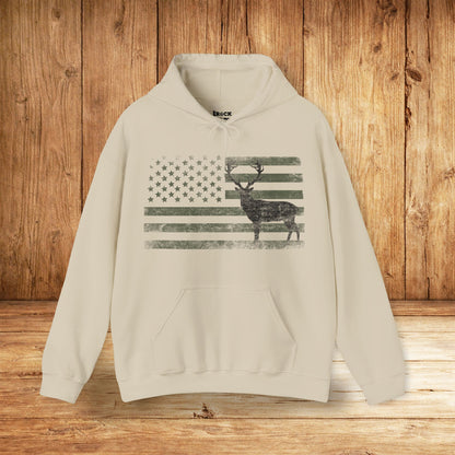Big Buck American Flag Hoodie