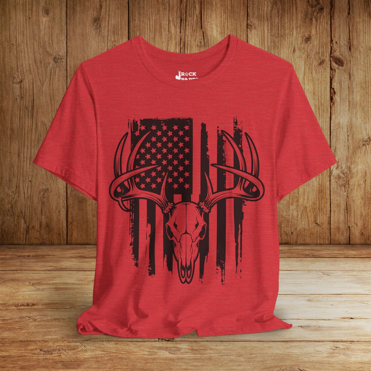 American Flag Deer Skull