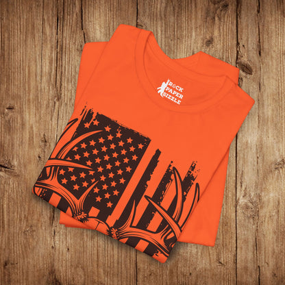 American Flag Deer Skull