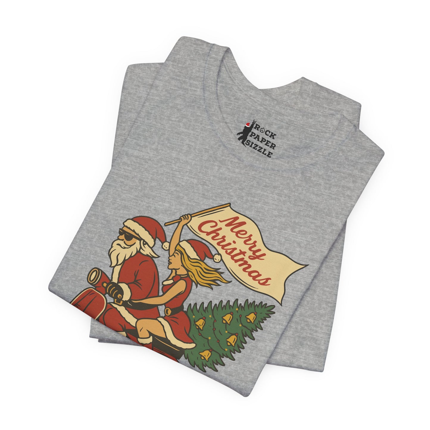 Vintage Santa Scooter Shirt
