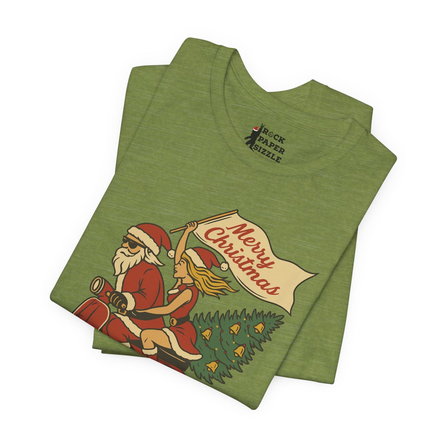Vintage Santa Scooter Shirt
