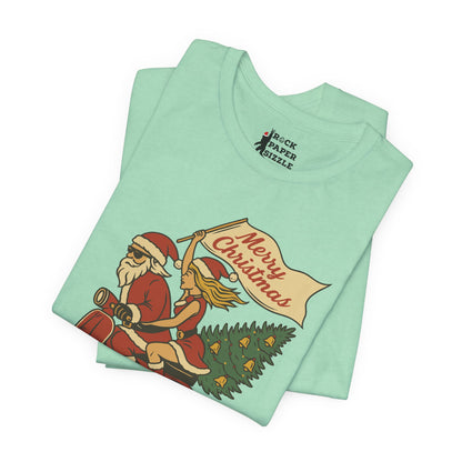Vintage Santa Scooter Shirt