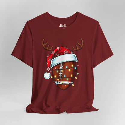 Xmas Football Reindeer T-Shirt