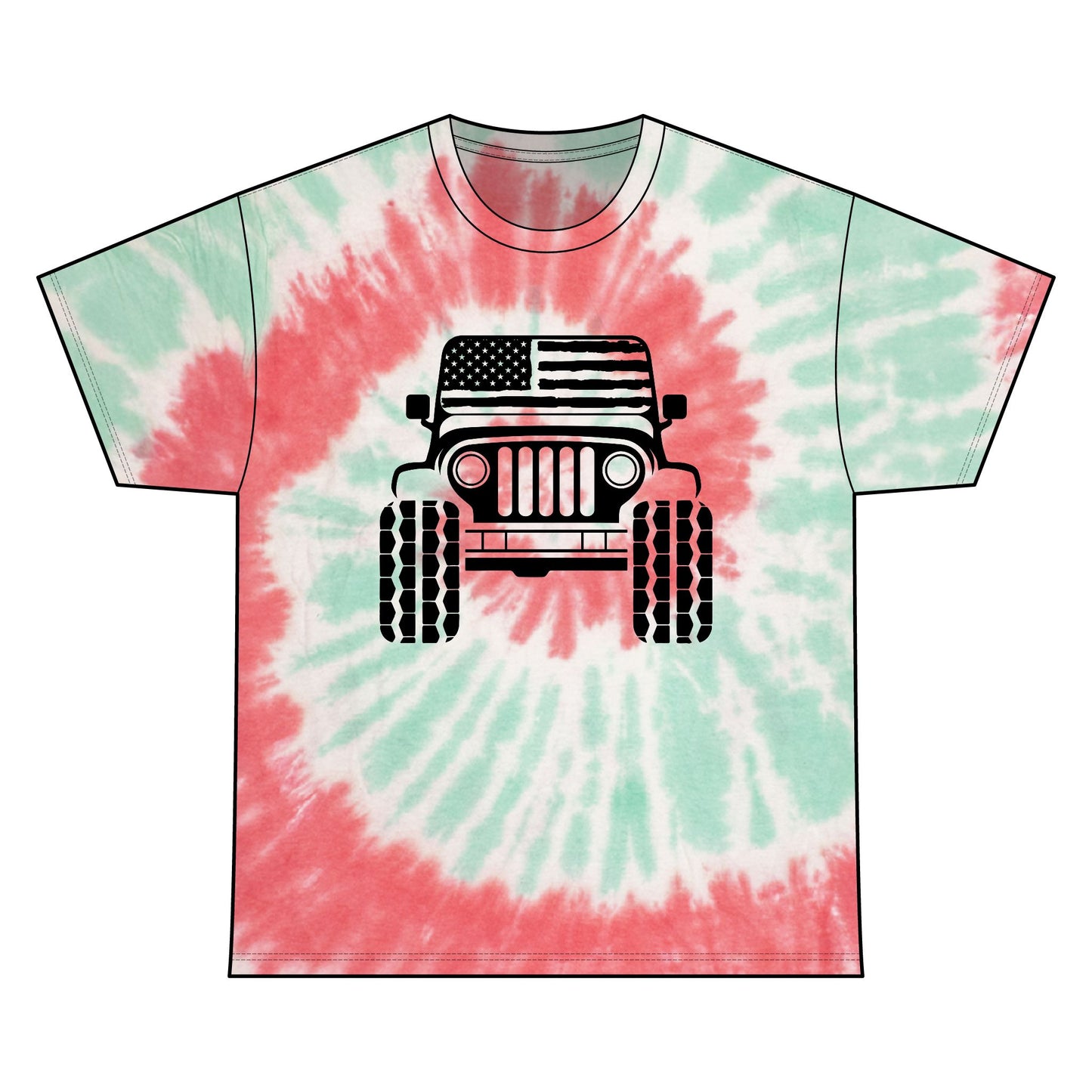 Tie Dye Jeep Tee