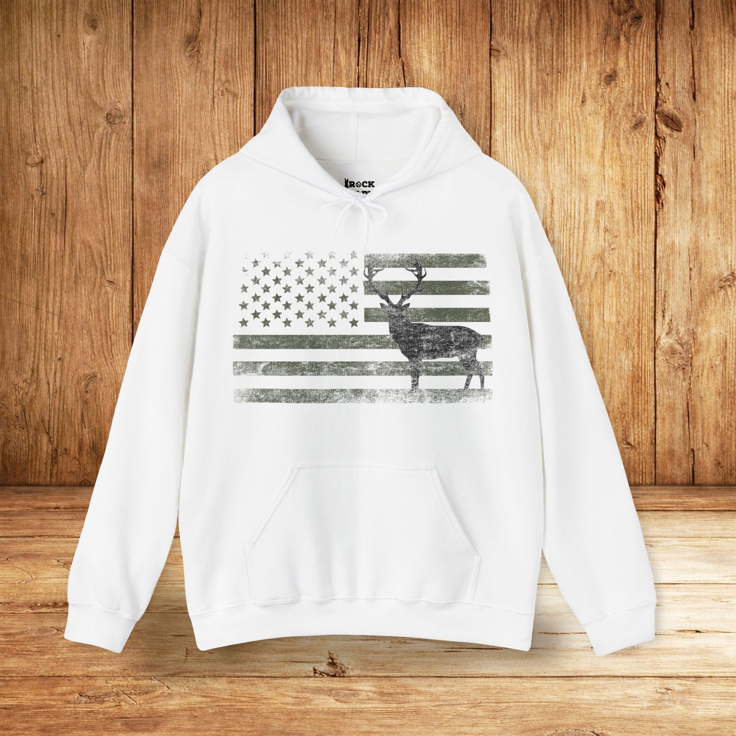 Big Buck American Flag Hoodie