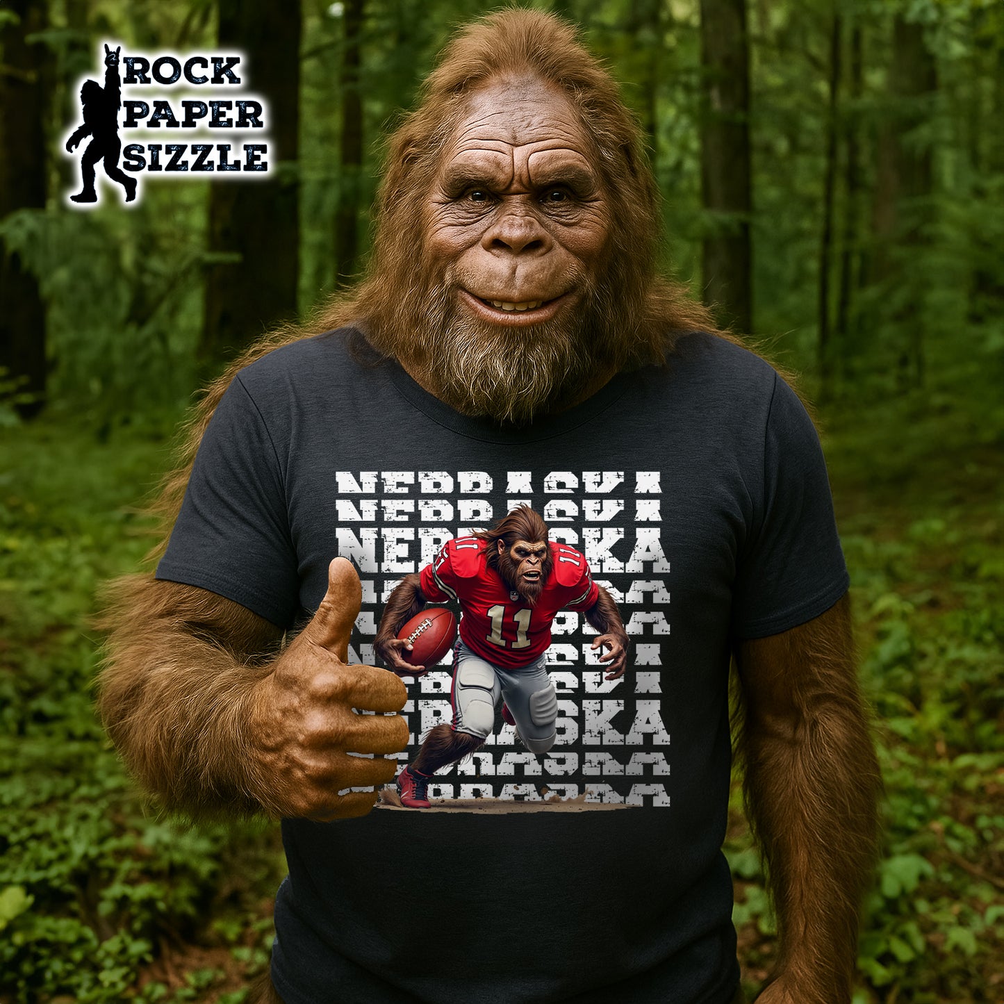 Bigfoot Nebraska Football T-Shirt