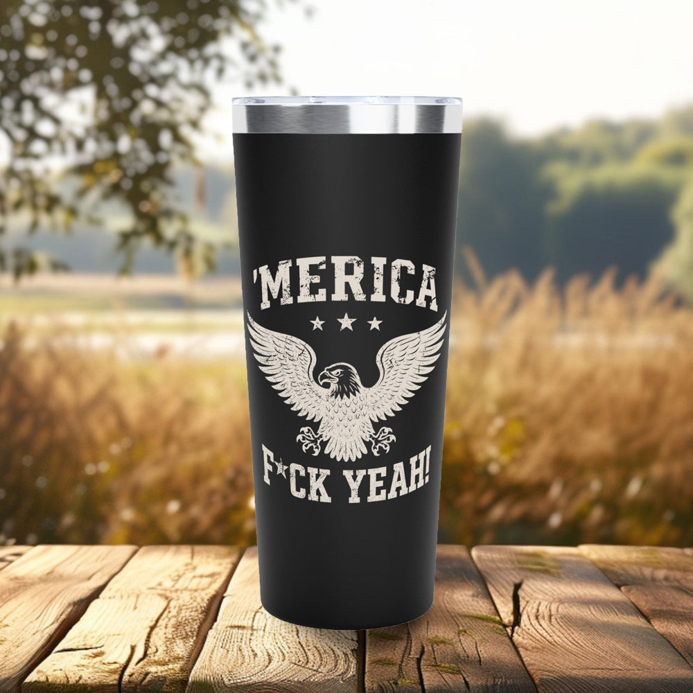Merica F Yeah Tumbler, 22oz